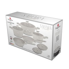 10 pcs cookware set Berlingerhaus Sahara Marble Collection BH-8400