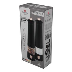 Elektrický mlýnek na sůl a pepř 2 dílná sada Berlingerhaus Black Rose Collection BH-9499