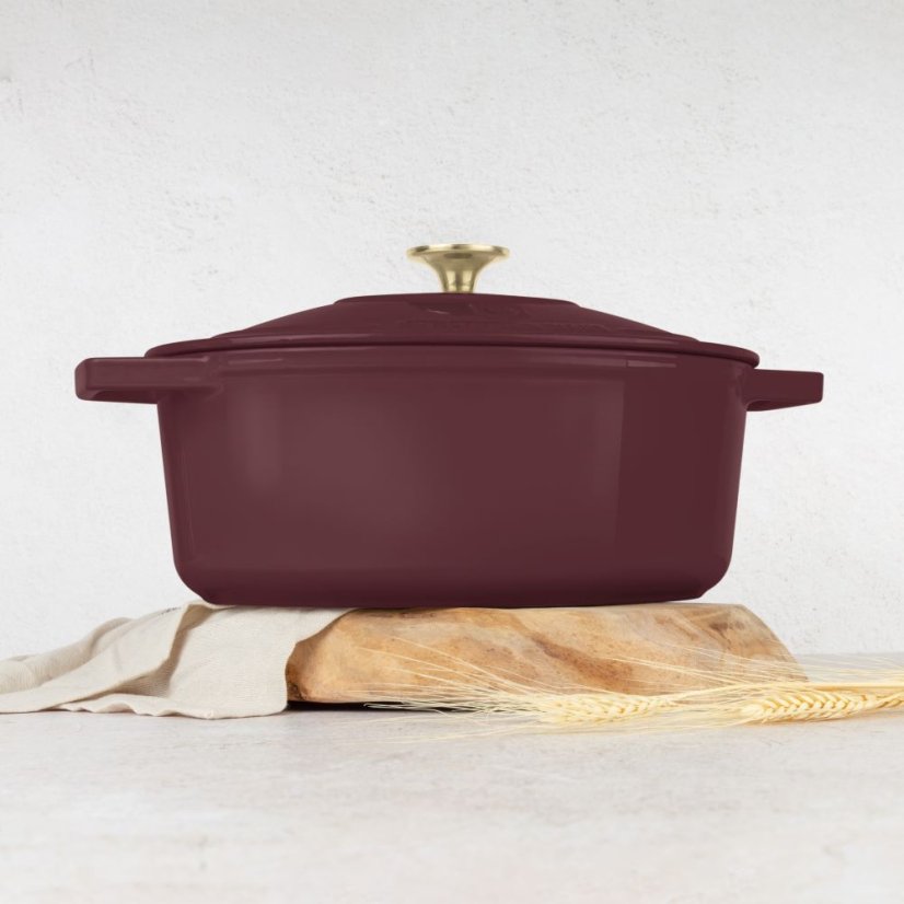 Ťažký liatinový oválny hrniec s vekom 4,65 L Berlingerhaus Leonardo Collection BH-6543