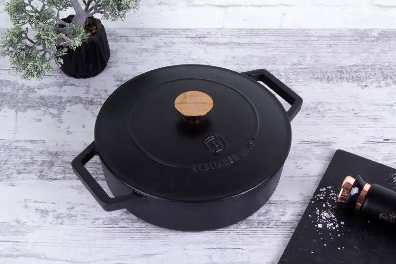 Ťažký liatinový hrniec s vekom Ø 26 cm 2,57 L Berlingerhaus Strong Mold Seria BH-6493
