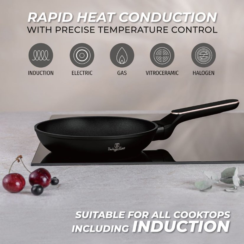 3 pcs frypan set Berlingerhaus Black Rose Collection BH-8360