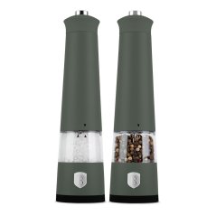 Electric pepper and salt mill, 2 pcs set Berlingerhaus Matte Green Collection BH-9885