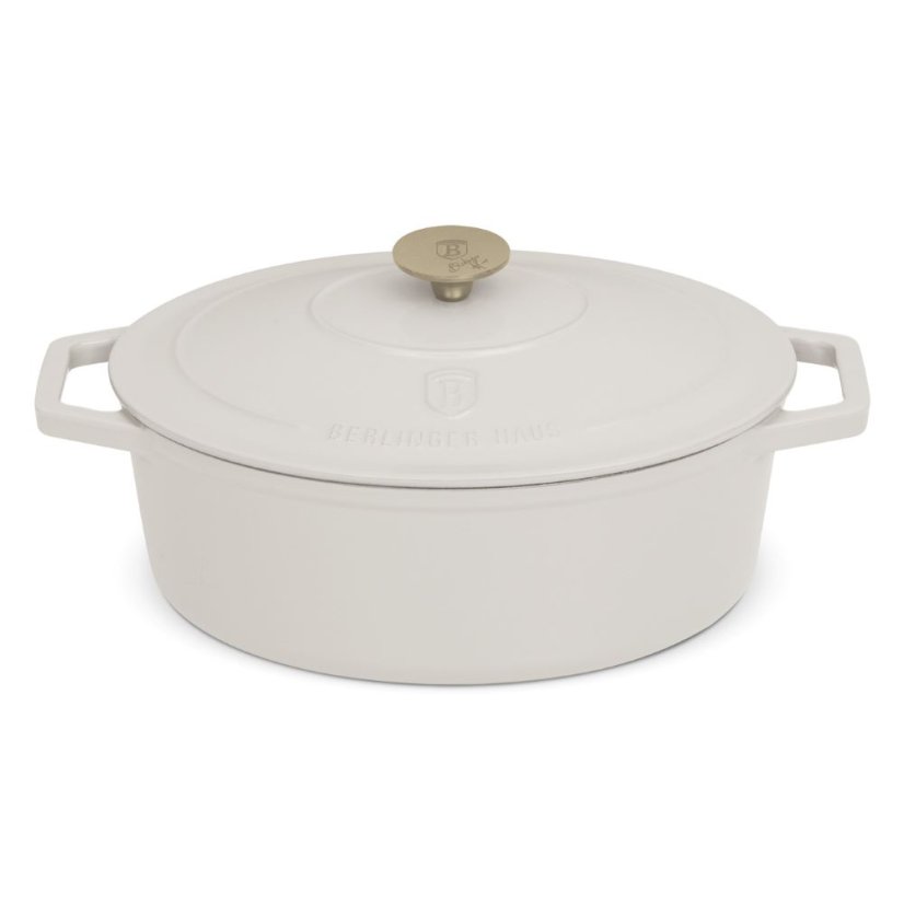 Ťažký liatinový oválny hrniec s vekom 4,65 L Berlingerhaus Sahara Collection BH-6540