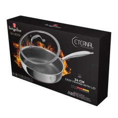 Hluboká nerezová pánev s poklicí Ø 24 cm Berlingerhaus Eternal Collection BH-8511N