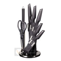 Sada kuchynských nožov v otočnom stojane 8 dielna Berlingerhaus Metallic Line Carbon Pro Edition BH-2586