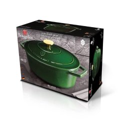 Ťažký liatinový oválny hrniec s vekom 5,56 L Berlingerhaus Emerald Collection BH-6520
