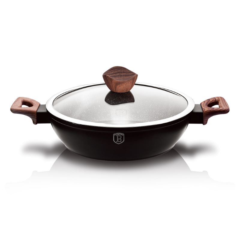 Plytký kastról 3,8 L s mramorovým povrchom 28 cm Berlingerhaus Ebony Rosewood Collection BH-1739
