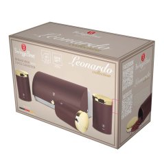 Chlebník s 3 dielnou sadou dóz na potraviny Berlingerhaus Leonardo Collection BH-6737