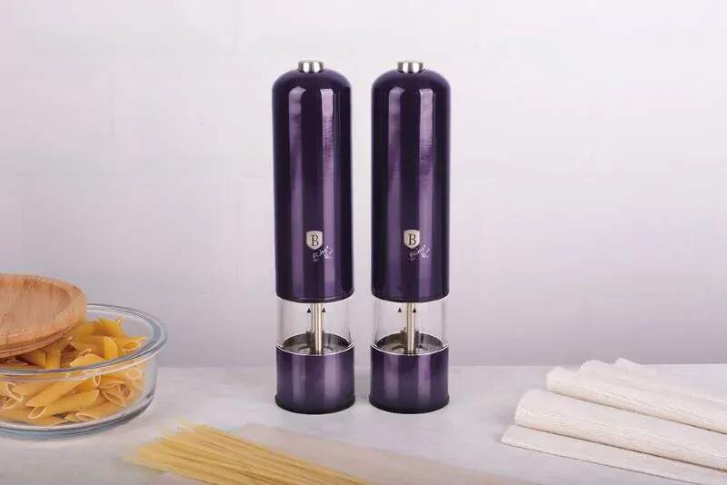 Elektrický mlynček na soľ a korenie 2 dielna sada Berlingerhaus Purple Eclipse Collection BH-9289