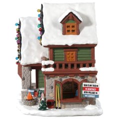 Lighted Building Lemax 85328 Backwoods Snowshoe Rental Shop