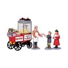 Figurines Lemax 02832 Popcorn Seller, Set Of 4