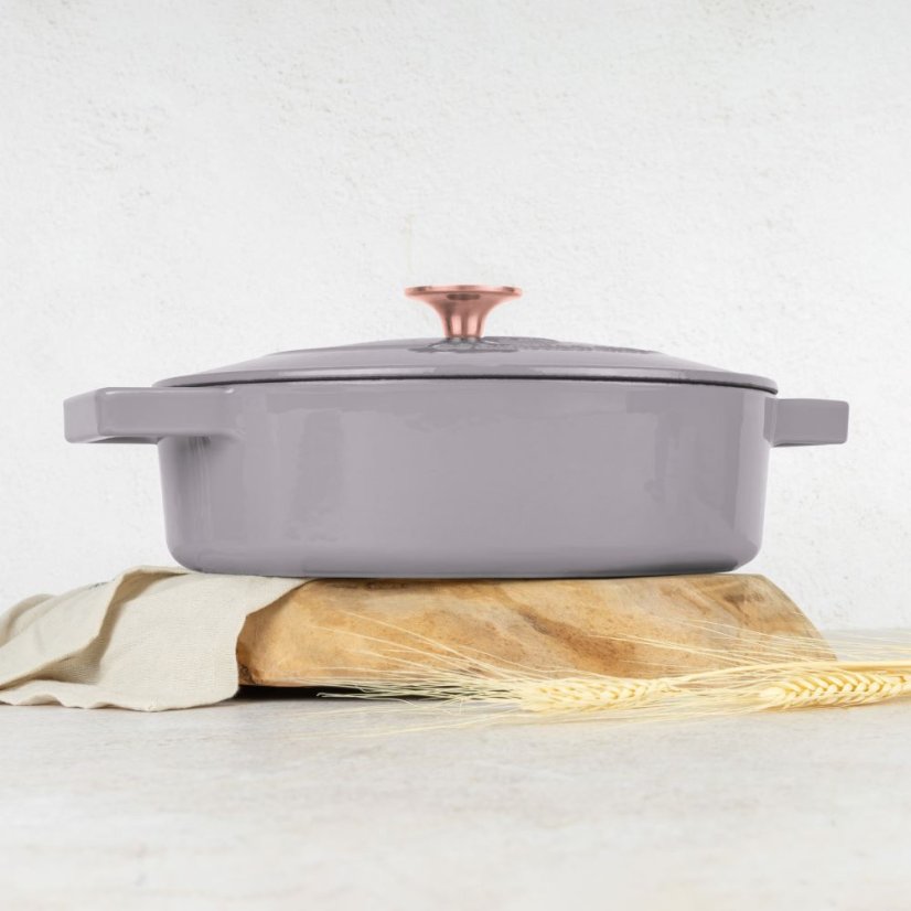 Ťažký liatinový hrniec s vekom Ø 26 cm 2,57 L Berlingerhaus Taupe Collection BH-6527