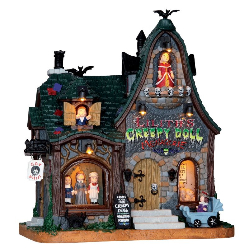 Sights and Sounds Lemax 65071 Creepy Doll Shop