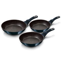 Panvice s mramorovým povrchom 3 dielna sada Berlingerhaus Metallic Line Aquamarine BH-6177F
