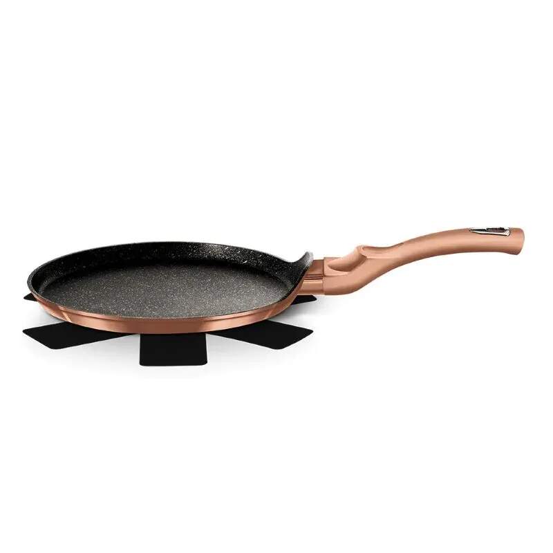 Panvica na palacinky s mramorovým povrchom 25 cm Berlingerhaus Metallic Line Rose Gold BH-1523N