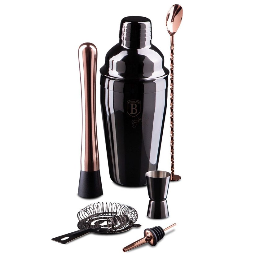 Barmanský kokteilový set 6 dielny Berlingerhaus Black Rose Collection BH-8545