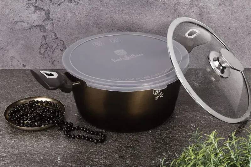 Kastról 4,1 L s mramorovým povrchom 20cm Berlingerhaus Shiny Black Edition BH-6605