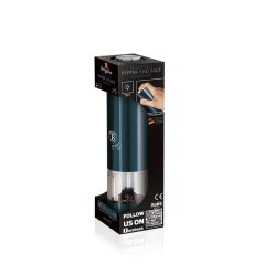 Elektrický mlynček na soľ a korenie Berlingerhaus Metallic Line Aquamarine Edition BH-1977