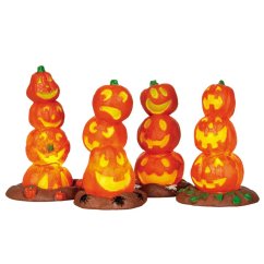 Figurines Lemax 34623 Light-Up Pumpkin Stack, Set Of 4