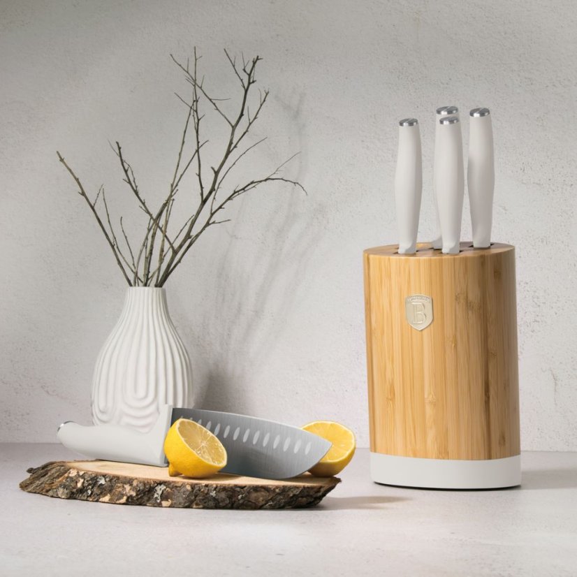 Sada kuchynských nožov s bambusovým stojanom 6 dielna Berlingerhaus Sahara Collection BH-2755