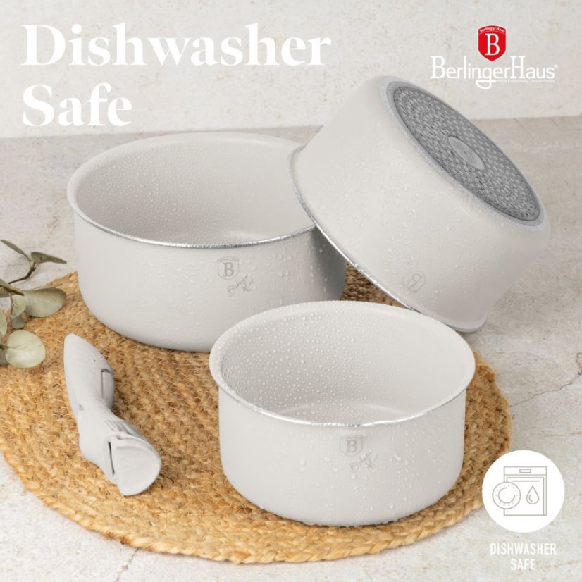 Sada varných a zapekacích mís s odnímateľnou rukoväťou 13 dielna vhodná do rúry do 220°C Berlingerhaus Sahara Collection BH-8247N