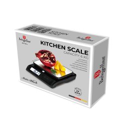 Digitálna kuchynská váha nosnosť 6 kg Berlingerhaus Matte Black Collection BH-9914