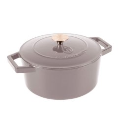 Ťažký liatinový hrniec s vekom Ø 24 cm 4,35 L Berlingerhaus Taupe Collection BH-6525