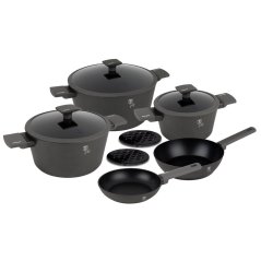 Sada hrncov s titanovým povrchom 10 dielna Berlingerhaus Anthracite Collection BH-8140