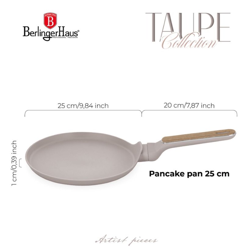 Panvica na palacinky 25 cm Berlingerhaus Taupe Nordic Collection BH-8329