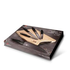 Sada kuchynských nožov s doskou na krájanie 6 dielna Berlingerhaus Black Silver Collection BH-2709