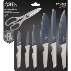 Sada kuchynských nožov s nožnicami 7 dielna Berlingerhaus Aspen Collection BH-2835