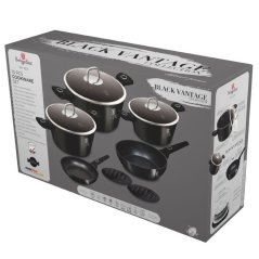 Sada hrncov s titanovým povrchom 10 dielna Berlingerhaus Black Vantage Collection BH-8231