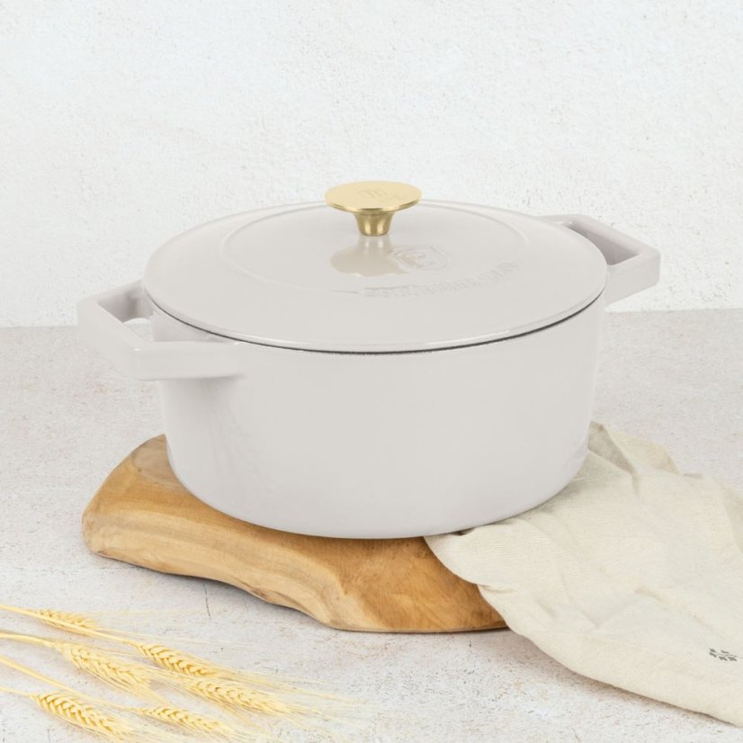 Ťažký liatinový hrniec s vekom Ø 24 cm 4,35 L Berlingerhaus Sahara Collection BH-6528