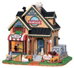 Lighted Building Lemax 25387 Claws & Paws Pet Hotel