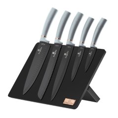 Sada kuchynských nožov v magnetickom stojane 6 dielna Berlingerhaus Moonlight Edition BH-2515