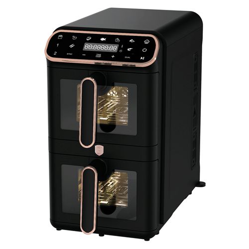 Teplovzdušná fritéza s dvojitým košom 5,5+ 5,5L s priehľadnými okienkami Berlingerhaus Black Rose Collection BH-9802