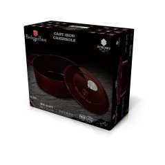 Ťažký liatinový hrniec s vekom Ø 24 cm 4,35 L Berlingerhaus Burgundy Collection BH-6497