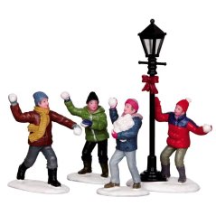 Figurky Lemax 32133 Koulovačka, 4 dílný set