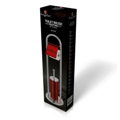 Stojan na wc kefu a toaletný papier Berlingerhaus Metallic Line Burgundy BH-6548 z nehrdzavejúcej ocele
