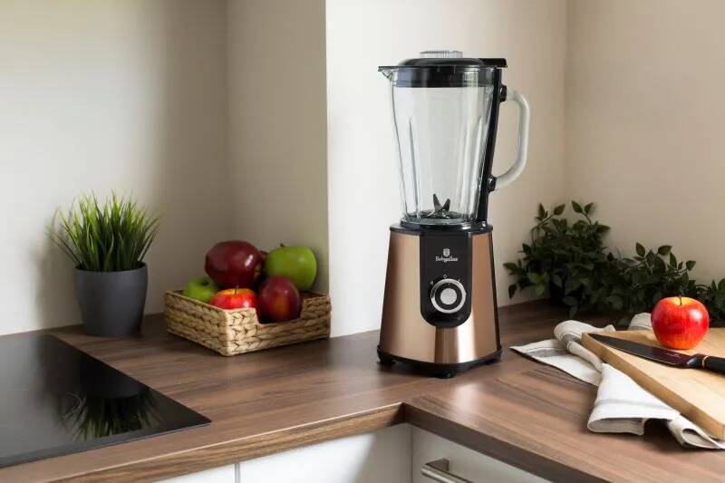 Stolný mixér s 1,75 L sklenenou nádobou, 1000 W Berlingerhaus Metallic Line Rose Gold BH-9448