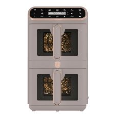 Horkovzdušná fritéza s dvojitým košem 5,5+ 5,5L s průhlednými okénky Berlingerhaus Taupe Collection BH-9804