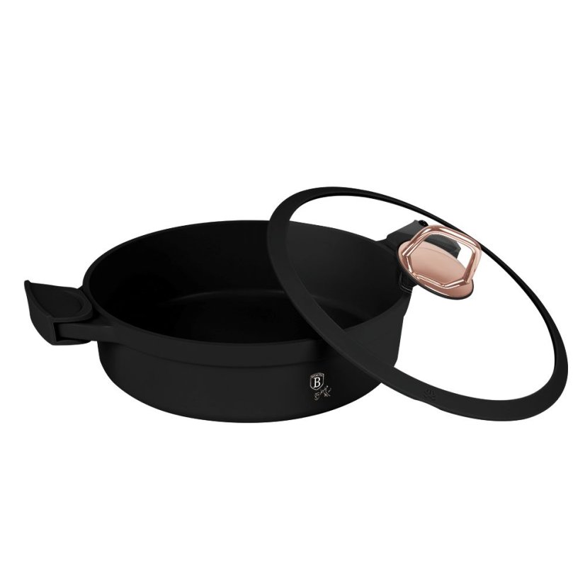Plytký kastról 4,2 L s titanovým povrchom 28 cm Berlingerhaus Black Rose Collection BH-1455