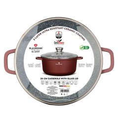 Kastrol 4,5 L s poklicí 24 cm Blaumann Cera Stone Collection BL-4079