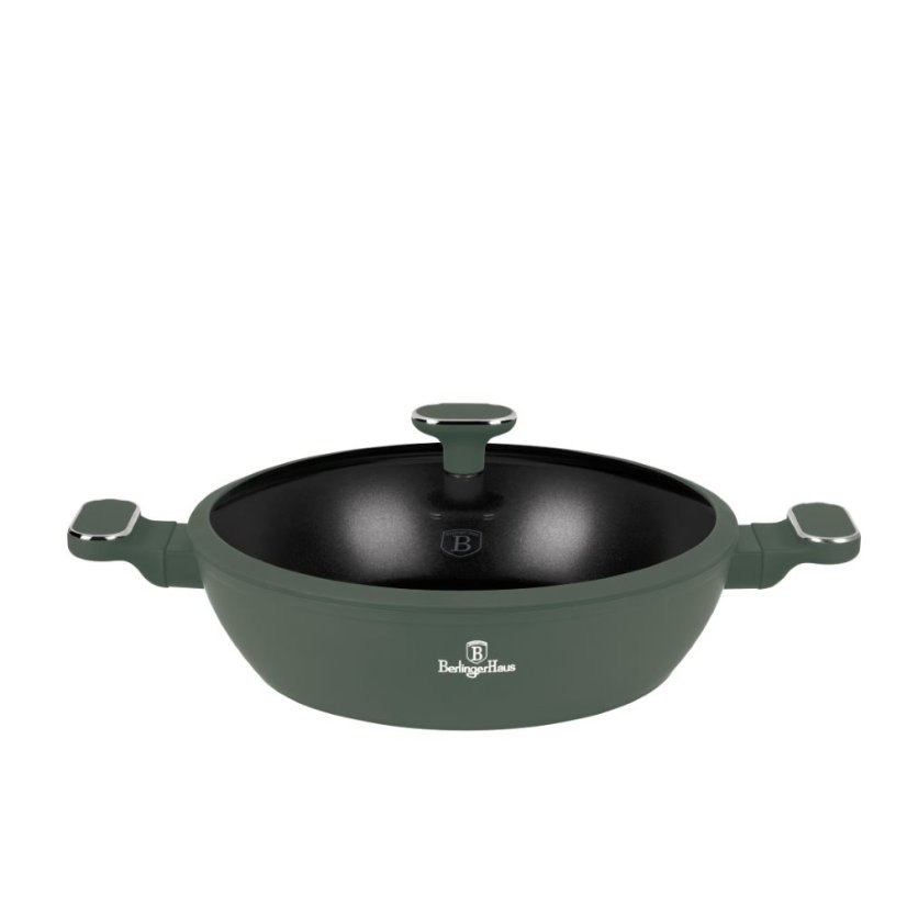 Plytký kastról 4,5 L s pokrievkou 30 cm Berlingerhaus Matte Green Collection BH-8199