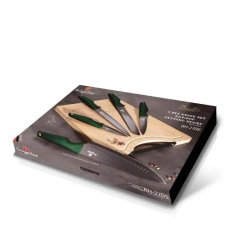 Sada kuchynských nožov s doskou na krájanie 6 dielna Berlingerhaus Emerald Collection BH-2706
