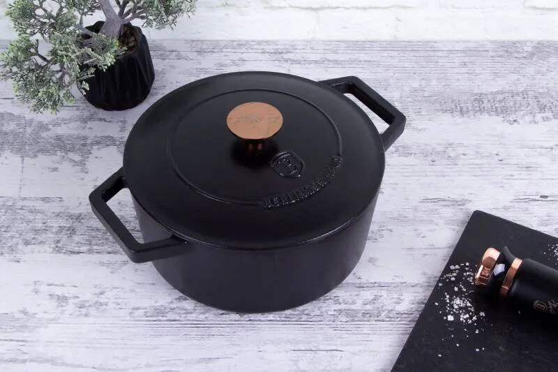 Ťažký liatinový hrniec s vekom Ø 24 cm 4,35 L Berlingerhaus Strong Mold Seria BH-6492