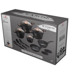 Sada hrncov s mramorovým povrchom 15 dielna Berlingerhaus Black Rose Collection BH-8234