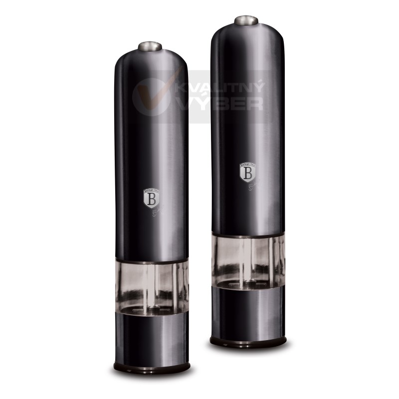 Elektrický mlynček na soľ a korenie 2 dielna sada Berlingerhaus Metallic Line Carbon Pro Edition BH-9288