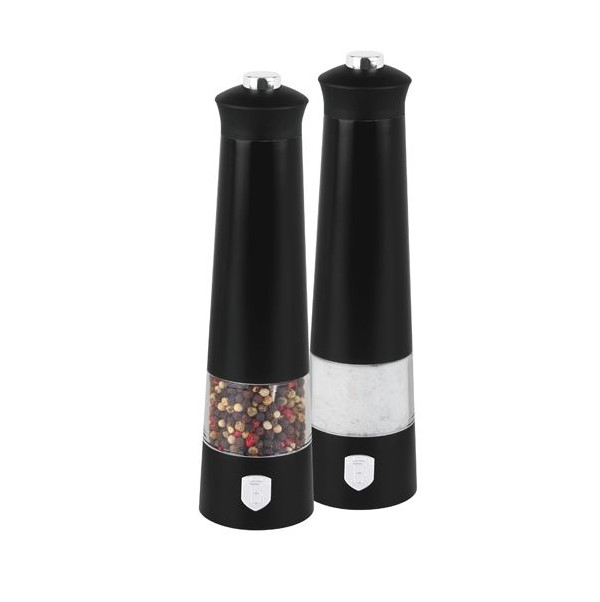 Elektrický mlynček na soľ a korenie 2 dielna sada Berlingerhaus Black Silver/Matte Black/Black Vantage Collection BH-9543