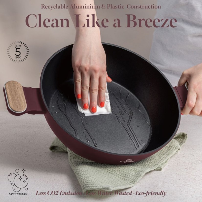 Plytký kastról 3,8 L s pokrievkou 28 cm Berlingerhaus Leonardo Nordic Collection BH-8299